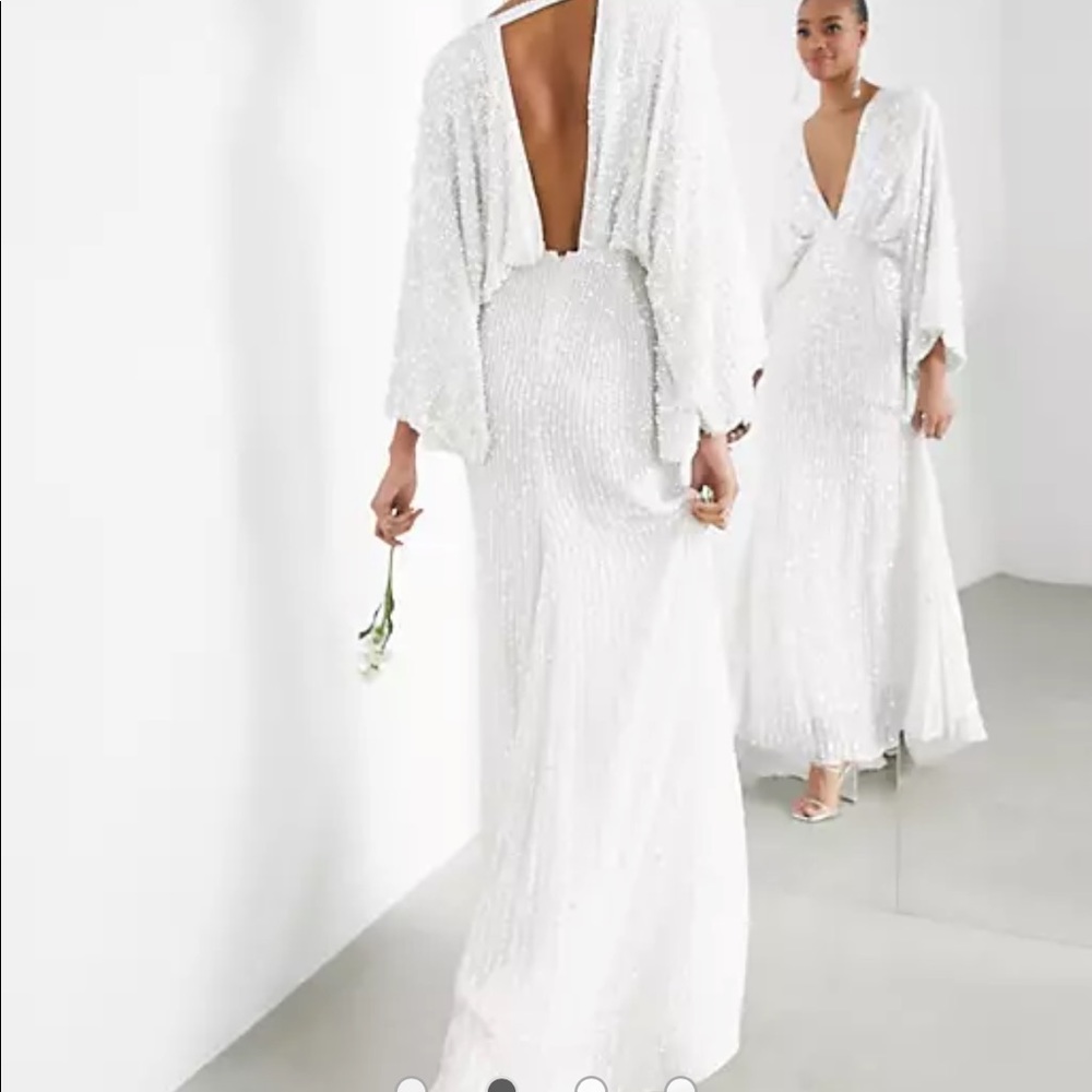 Asos Edition Ciara Kimono Sequin Dress